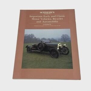 Sothebys Important Early & Classic Motor Vehicles Bicycles Automobilia Catalog